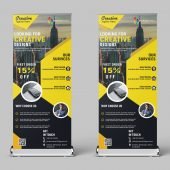 Free Photoshop Business Roll Up Banner Design Template