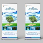 World Water Day Roll Up Banner Design Template