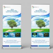 World Water Day Roll Up Banner Design Template