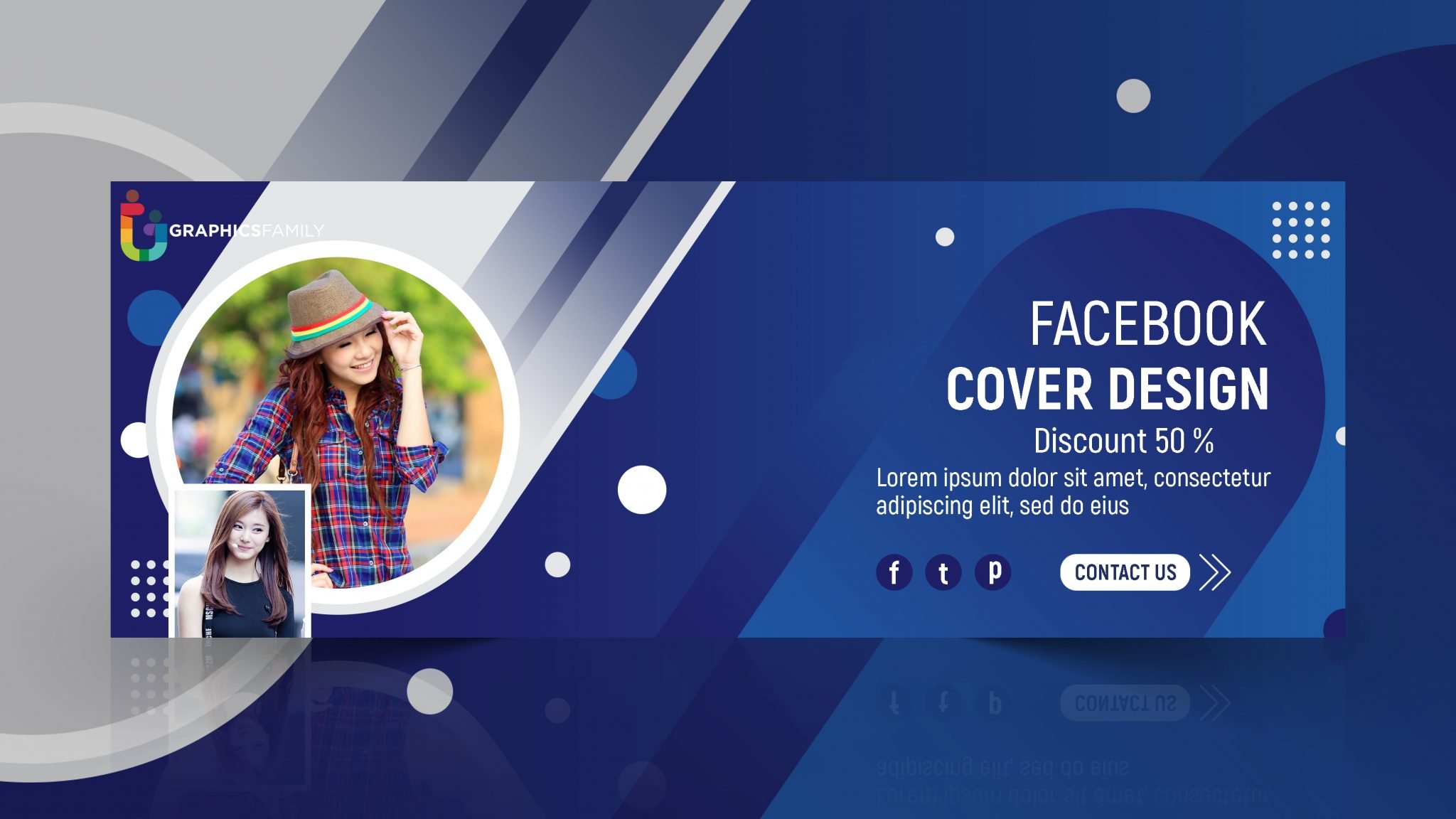Abstract Facebook Cover Design Free Psd Template GraphicsFamily