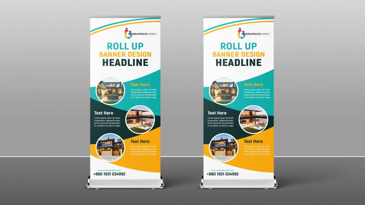 Business Roll Up Banner Design Free psd Download GraphicsFamily