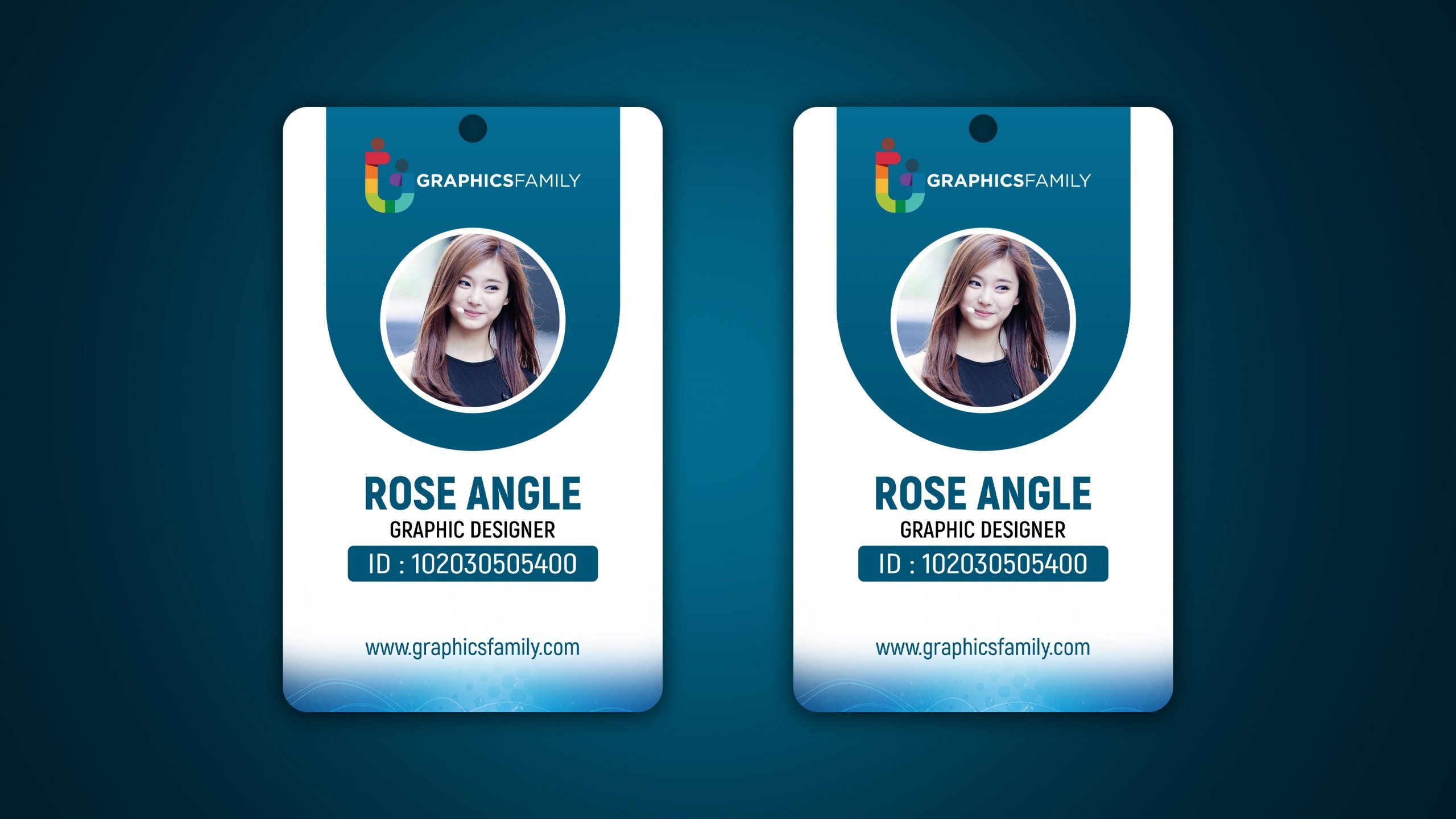 Company idCard Design Free psd Template GraphicsFamily