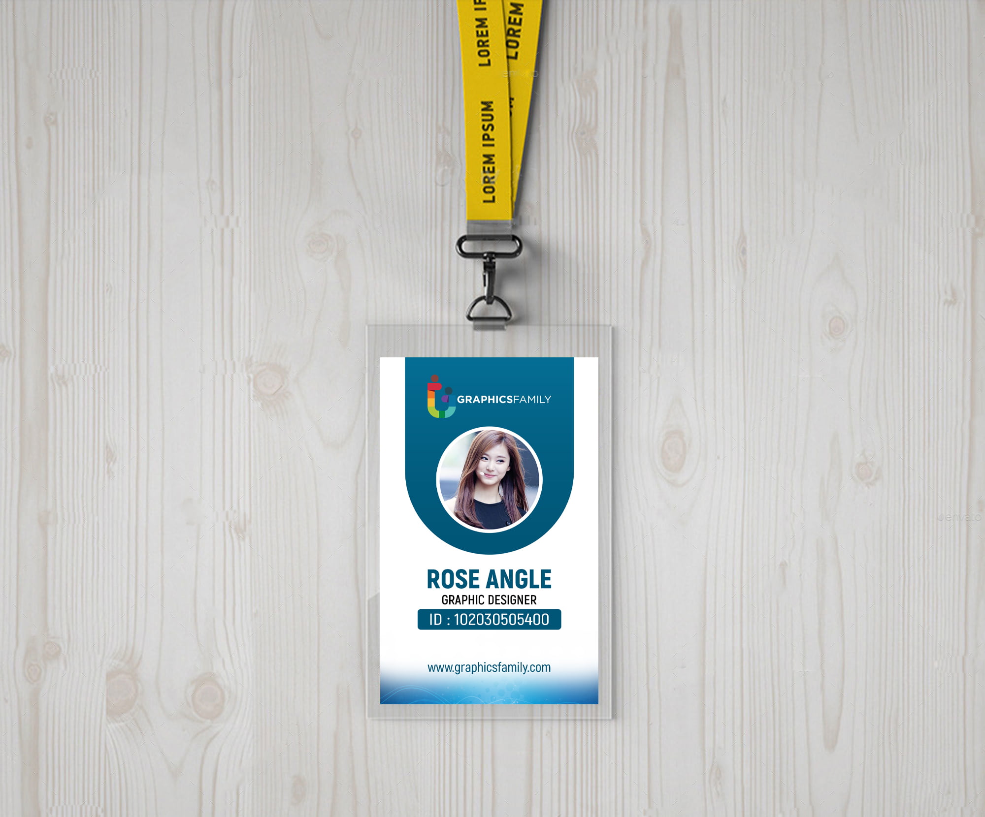 Company Id Card Design Free Psd Template GraphicsFamily