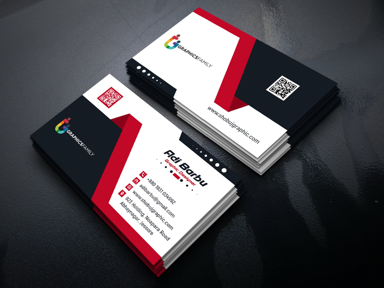 calling card design template free download