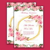 Free Floral Wedding Invitation Card Design Template