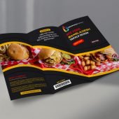 Food Menu Trifold Brochure Design Free Template