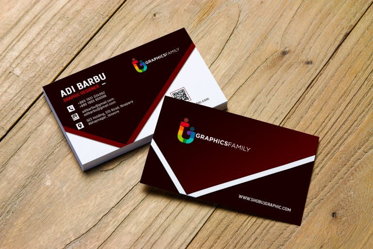 Free Graphic Design Business Card psd Template GraphicsFamily