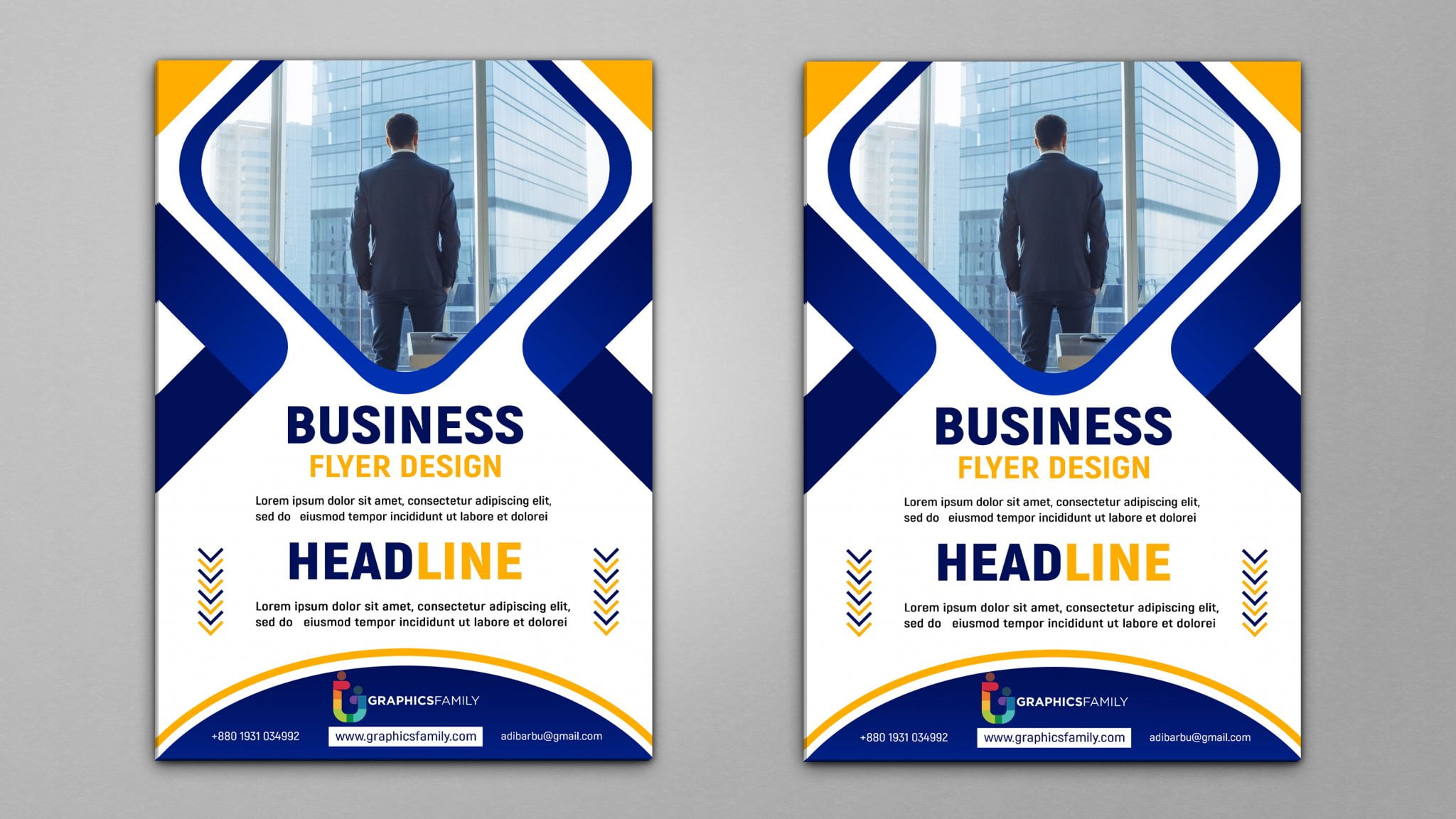 Free Business Flyer Design Photoshop Template GraphicsFamily