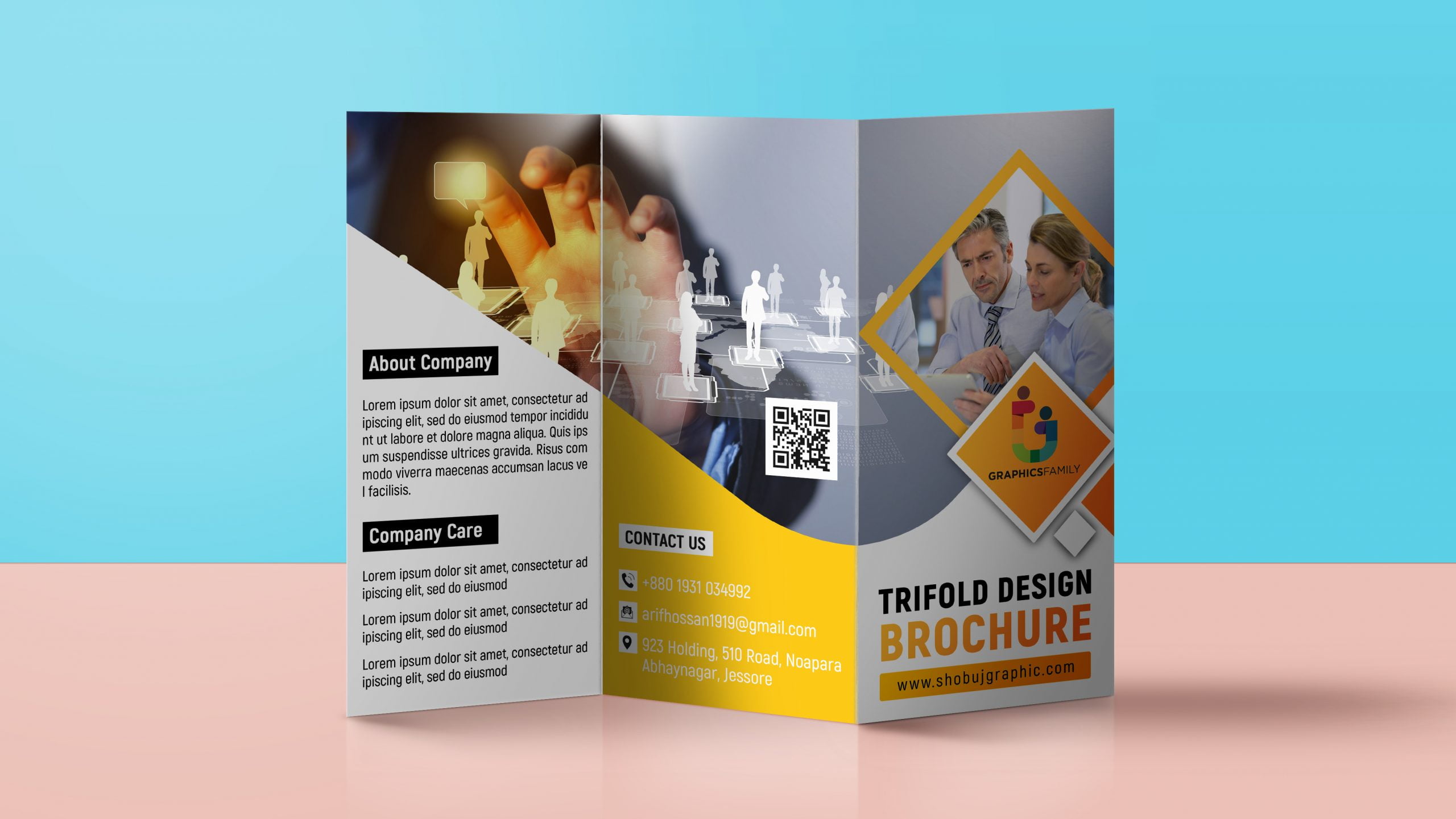 Corporate Trifold Brochure Design Free Template Download GraphicsFamily