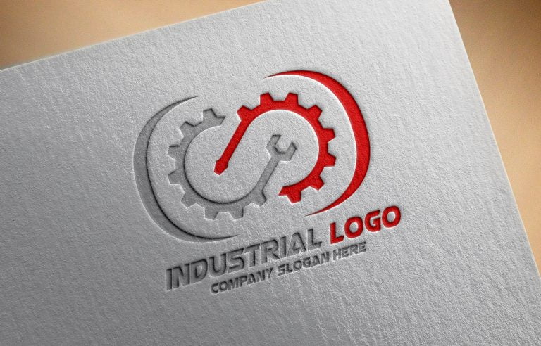 Modern Industrial Logo Design Free Template – GraphicsFamily