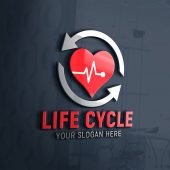 Life Cycle Logo Design Free Template