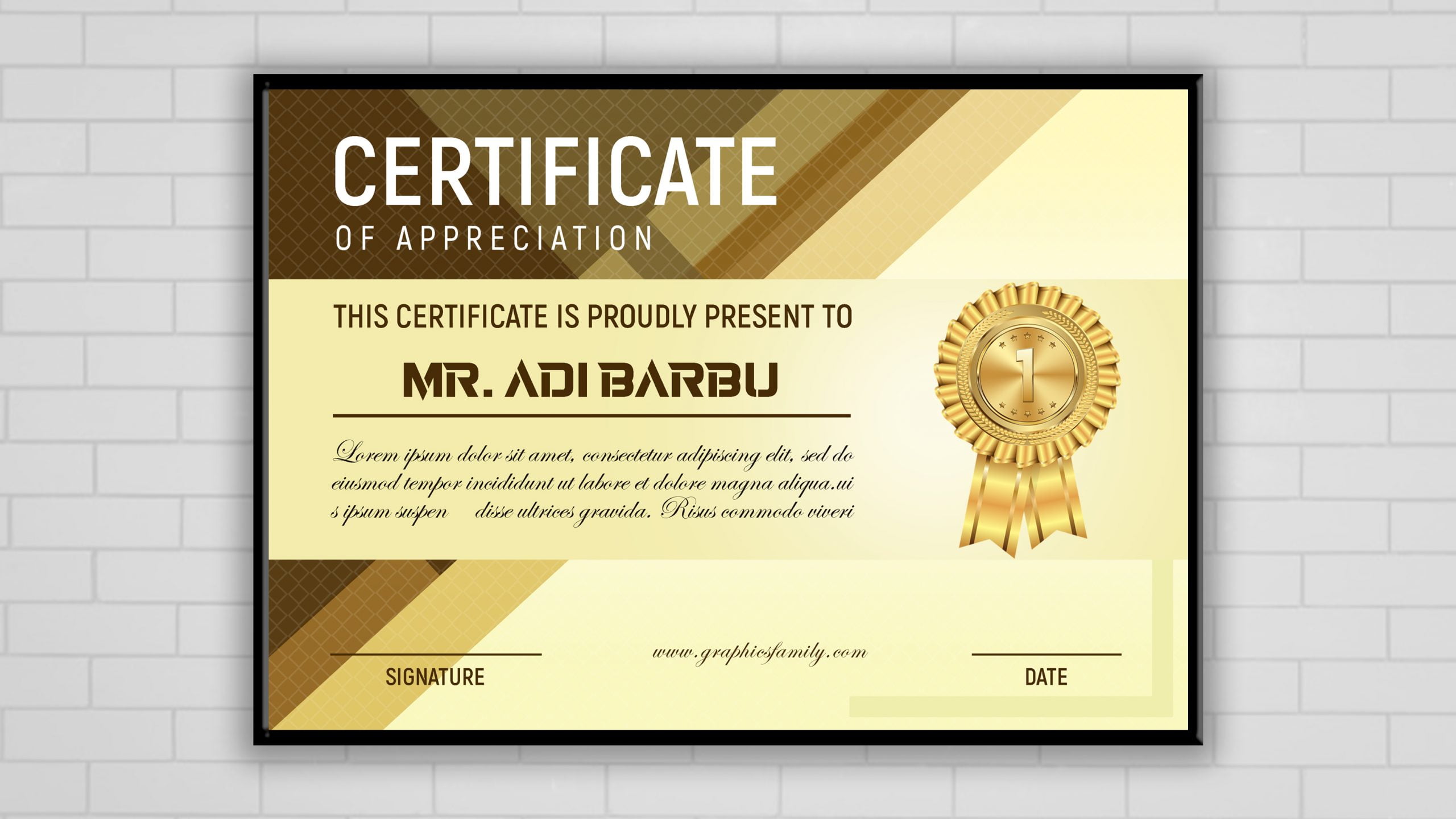 certificate design in word format