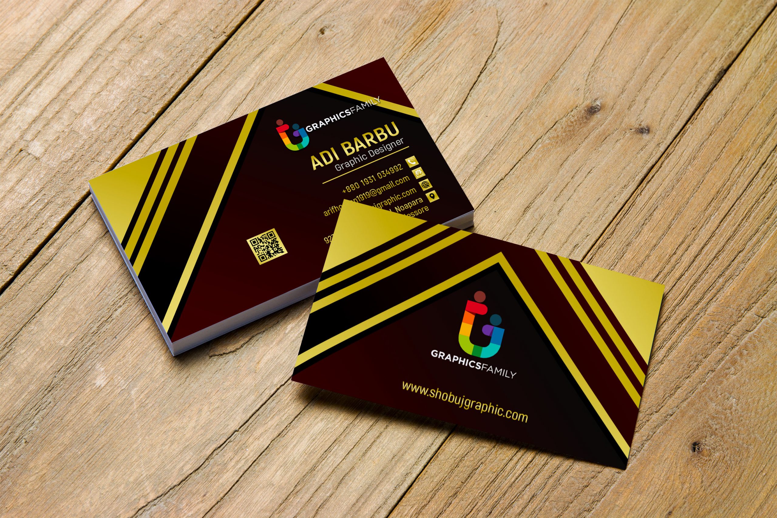 Luxury Golden Business Card Design Free Template GraphicsFamily The