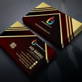 Luxury Golden Business Card Design Free Template