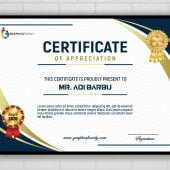 Modern Certificate Design Template Free psd