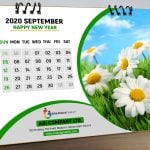 Modern Desk Calendar Design Free Template