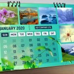 Natural Desk Calendar Design Free PSD Template