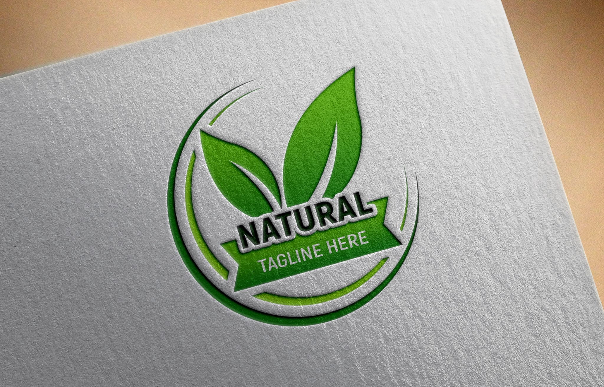 Natural Logo Design Free psd Template – GraphicsFamily