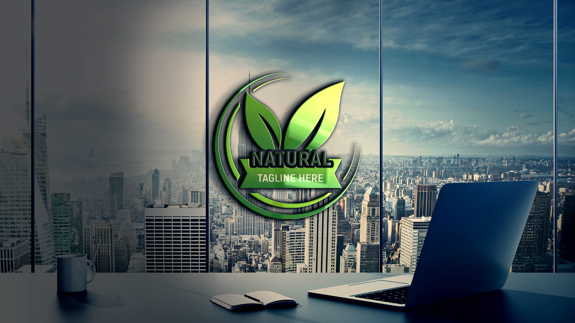 Natural Logo Design Free psd Template  GraphicsFamily