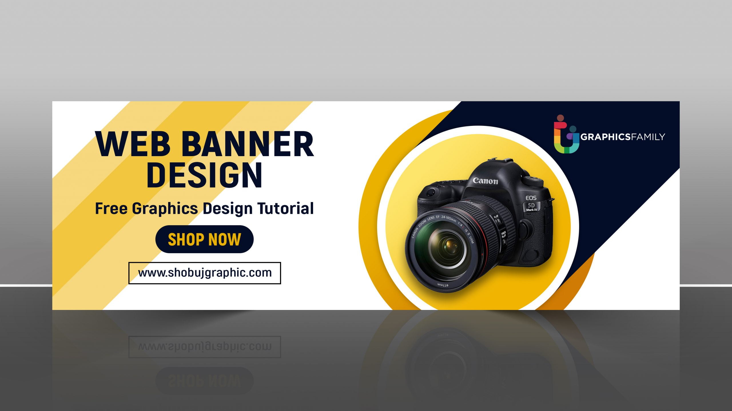 Download Modern Web Banner For Photography free psd template - GraphicsFamily