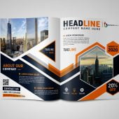 Professional Bi fold Brochure Design Free psd Download