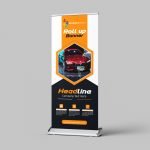 Rent A Car Free Roll Up Banner Design psd Template