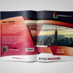 Unique Bi Fold Brochure Design Free psd Template