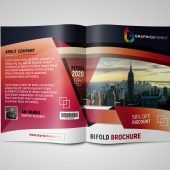 Unique Bi Fold Brochure Design Free psd Template