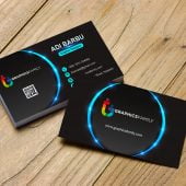 Abstract Business Card Design For Assistant Manager