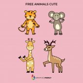 Tiger, Squirrel, Deer, Giraffe Vectors Free Download