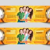 Education & Kids Youtube Banner Design Free Template