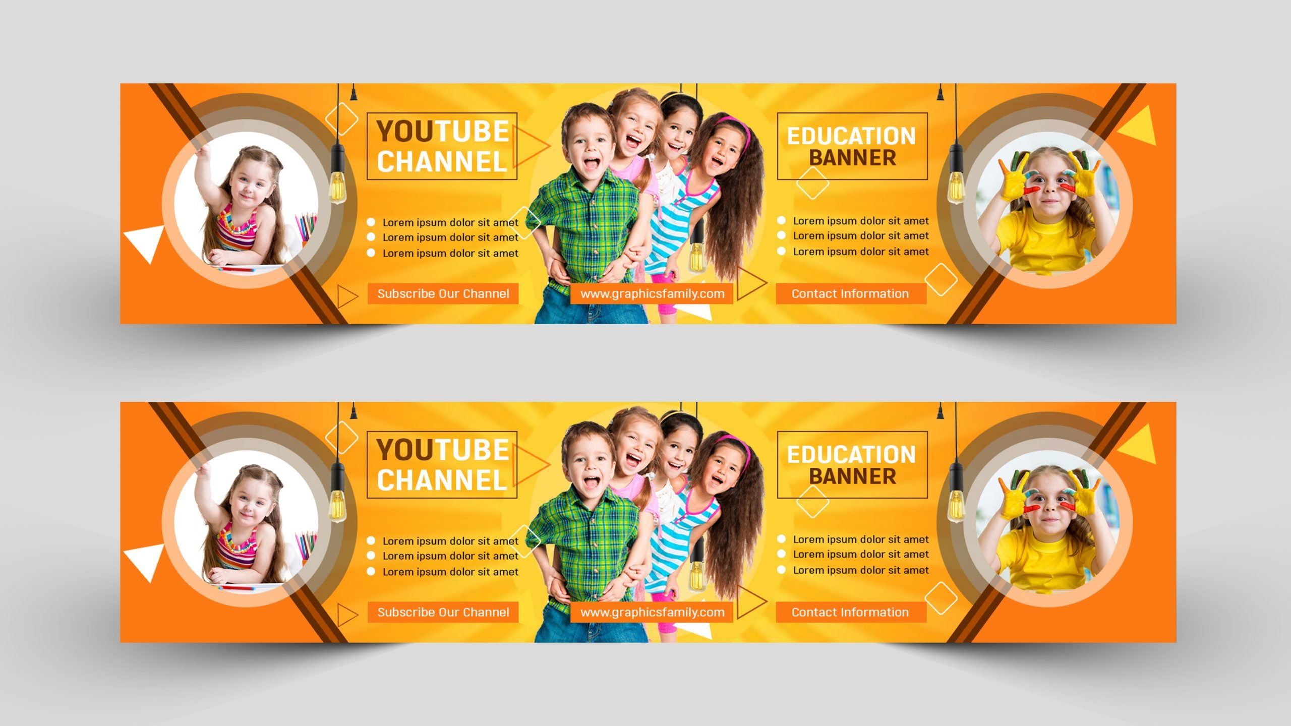 Download Education Kids Youtube Banner Design Free Template Graphicsfamily