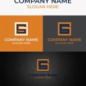 Initial GS Letter Monogram Logo Design Free Template