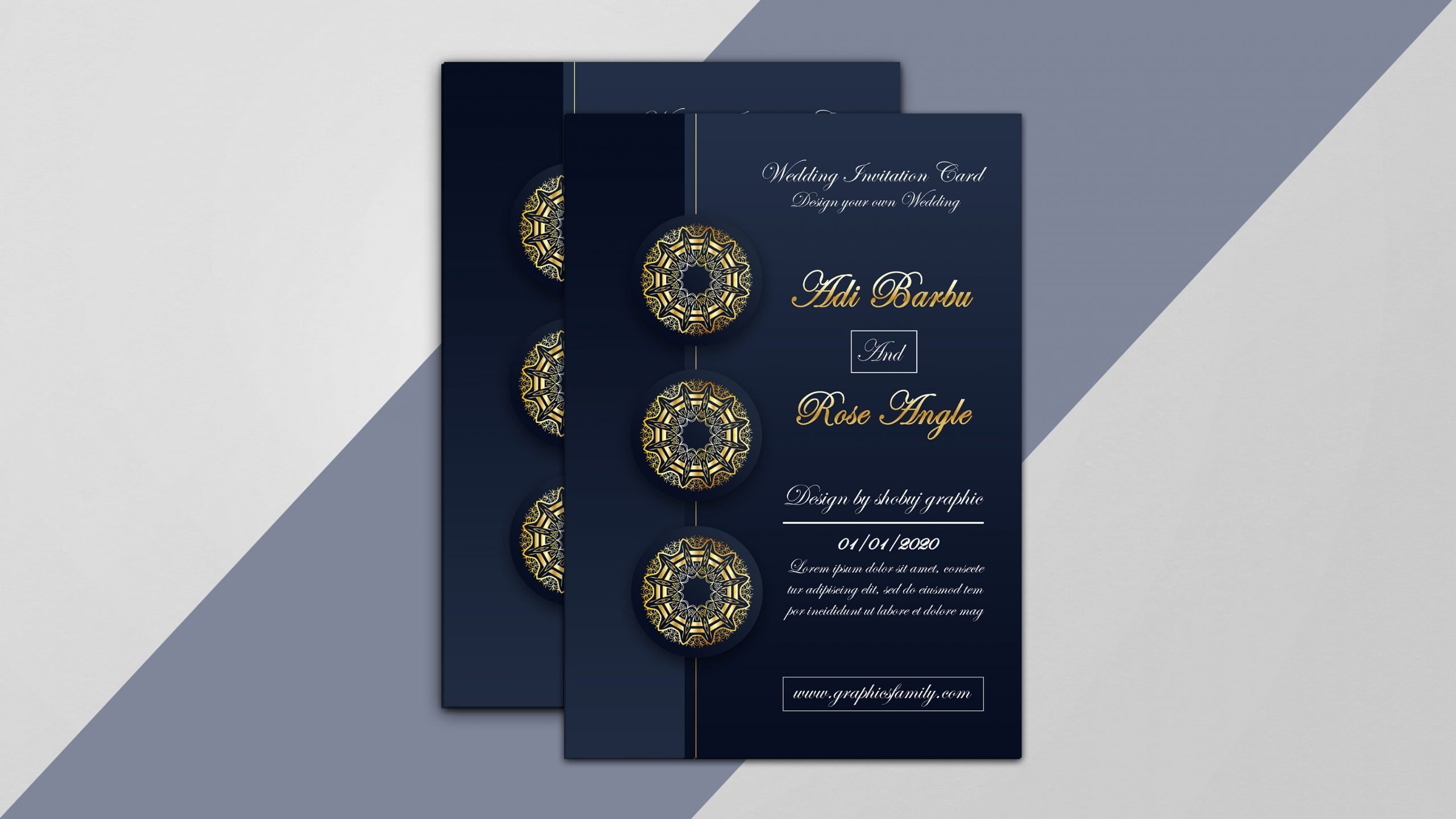 wedding card templates photoshop free download