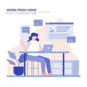 Work from home concept illustration