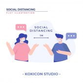 Social Distancing concept illustration