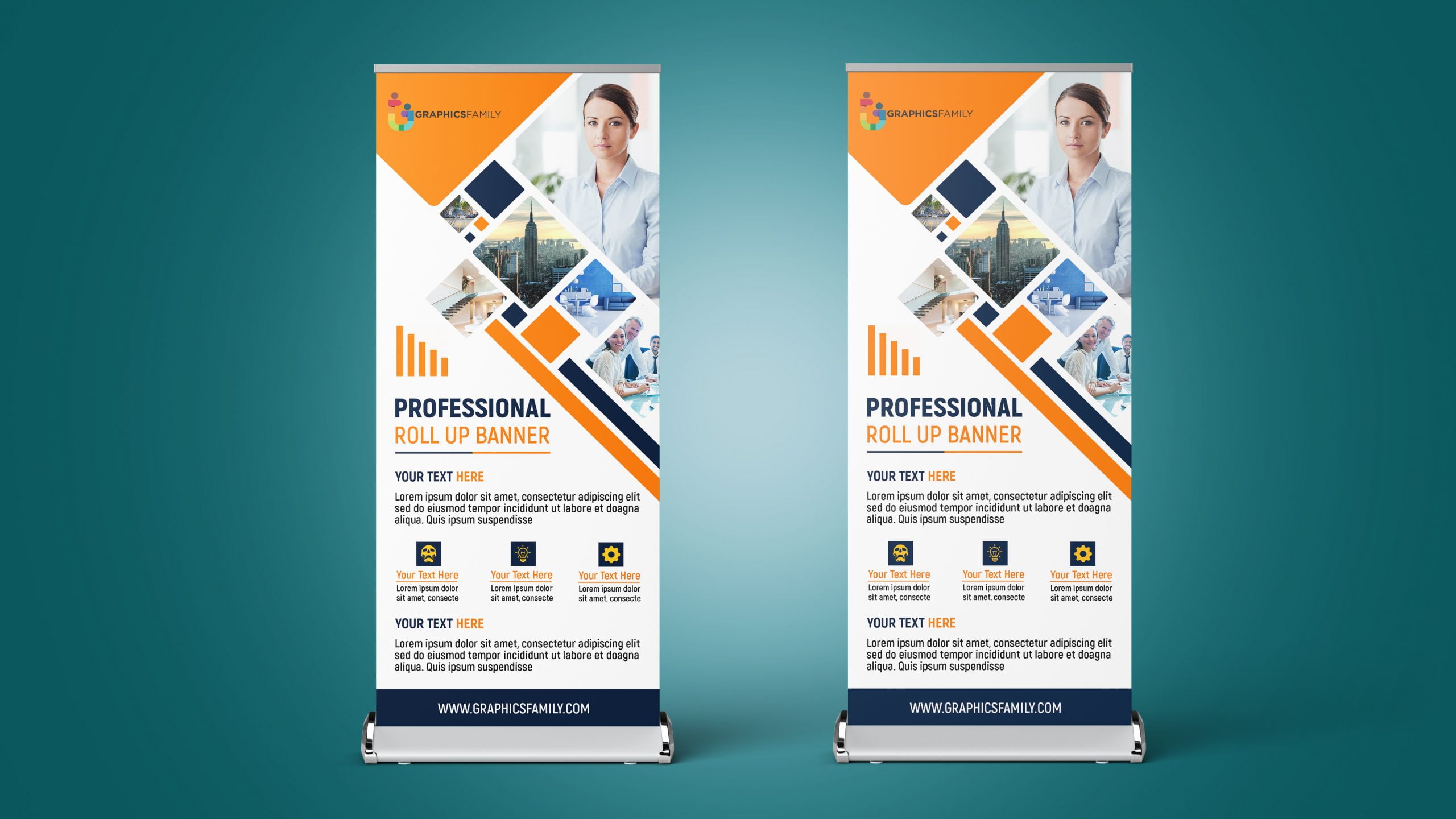 Roll Up Banner Design Template Free Download