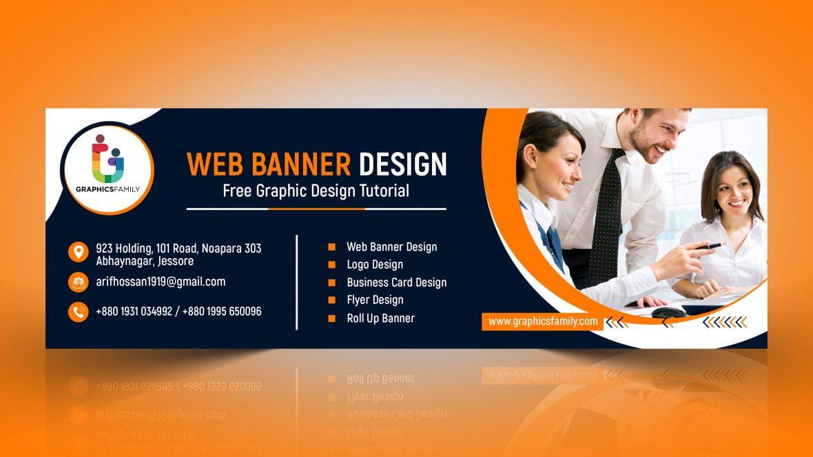 Professional Web Banner Design Free PSD Template GraphicsFamily