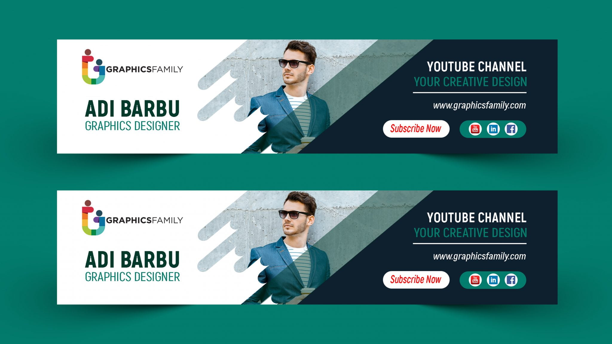 Professional YouTube Channel Art Free Template Download GraphicsFamily