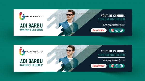 Professional YouTube Channel Art Free Template Download – GraphicsFamily