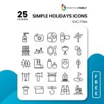 Free Simple Holidays Icons Pack