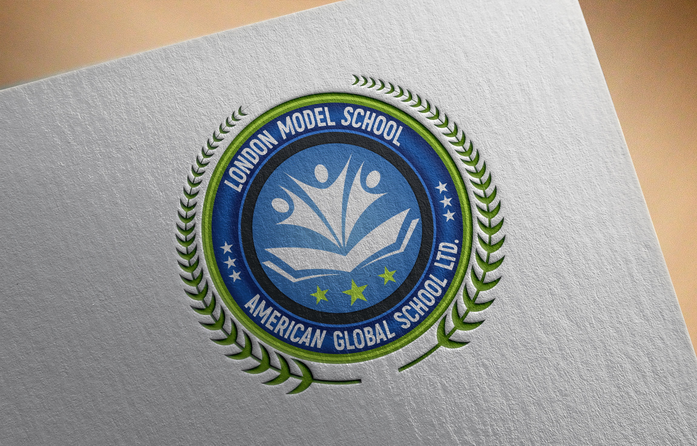 School logo design on white paper