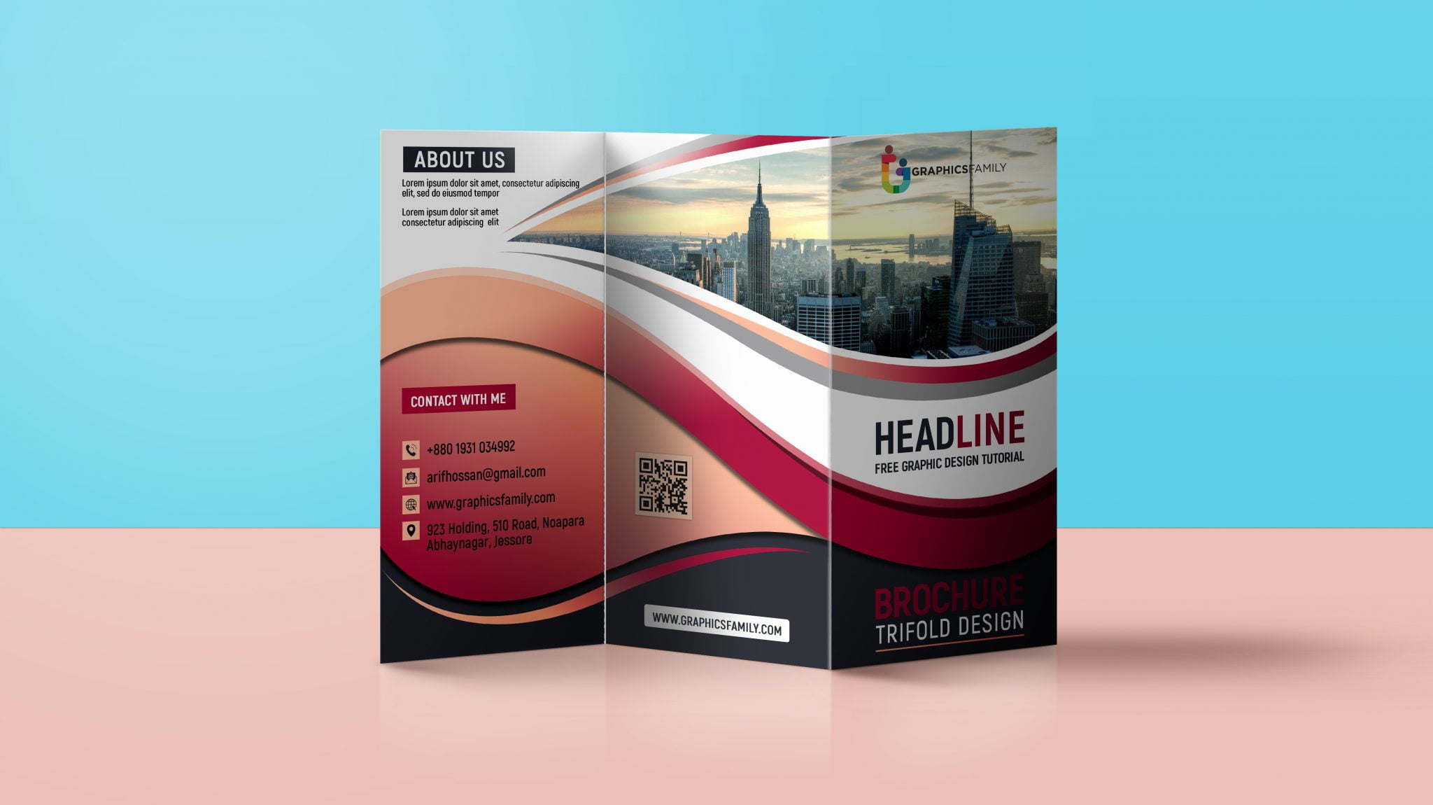 Free Business Promotion Tri Fold Brochure Design Template – GraphicsFamily