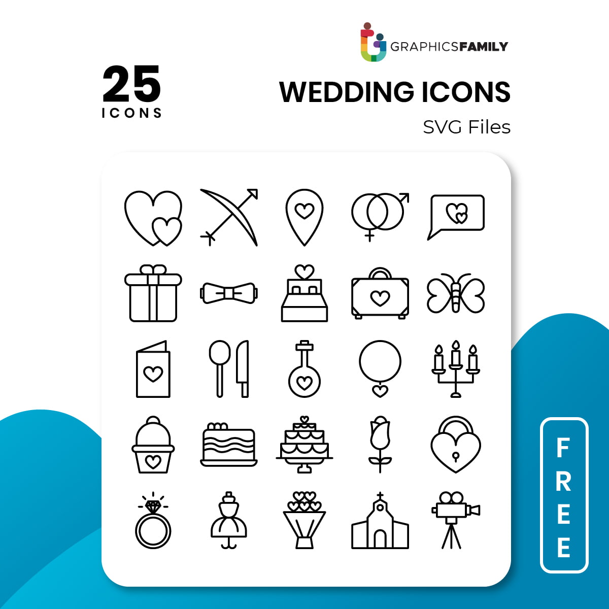 Download Free Wedding Icons Graphicsfamily