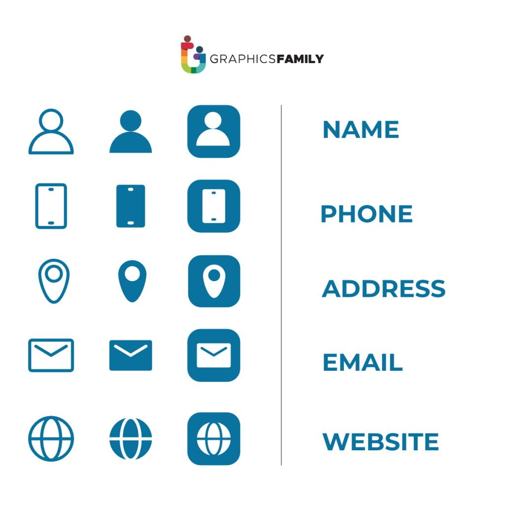 Free Icons Collection for Business Cards – GraphicsFamily: The #1 marketplace for free graphic
