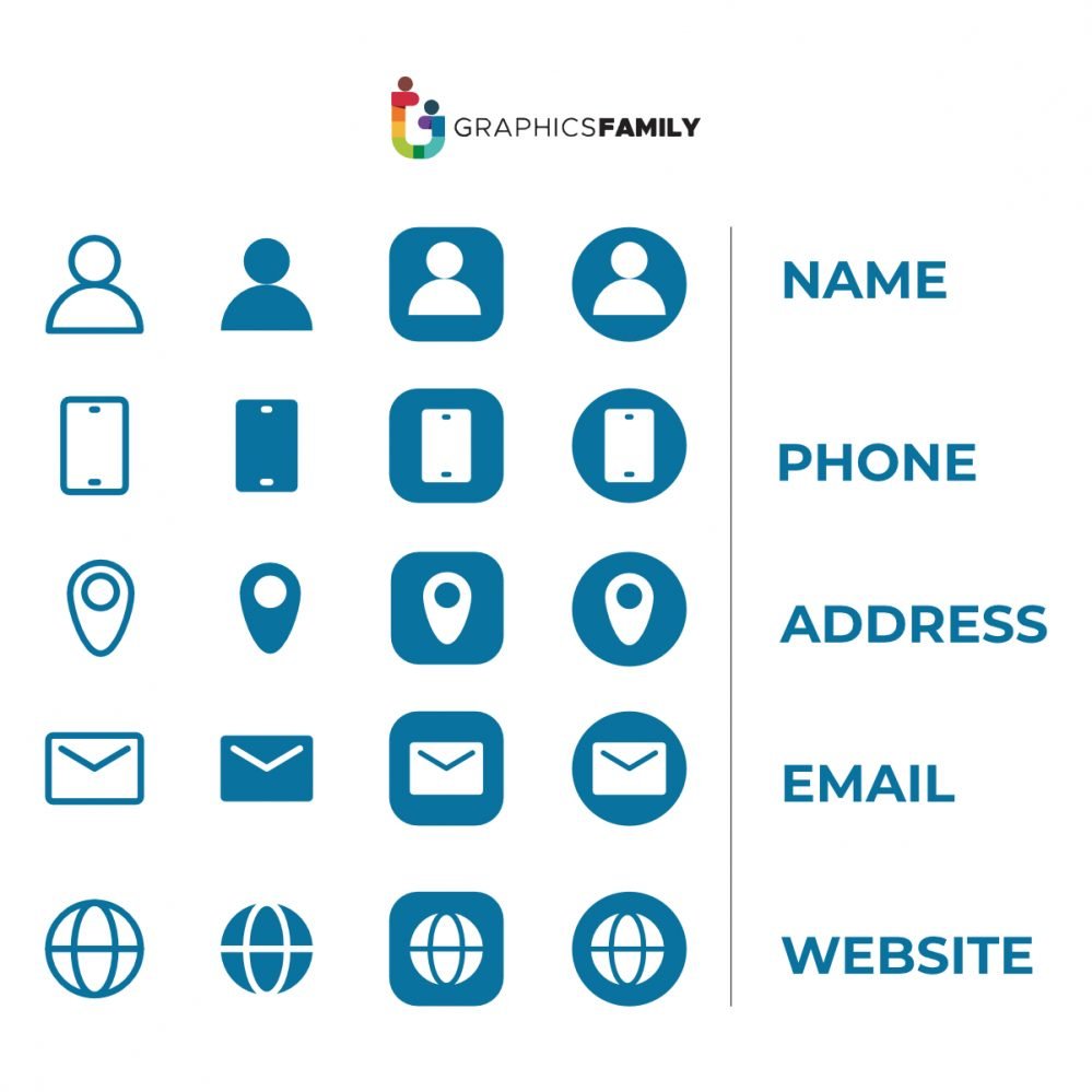 Free Icons Collection for Business Card Free Vector – GraphicsFamily