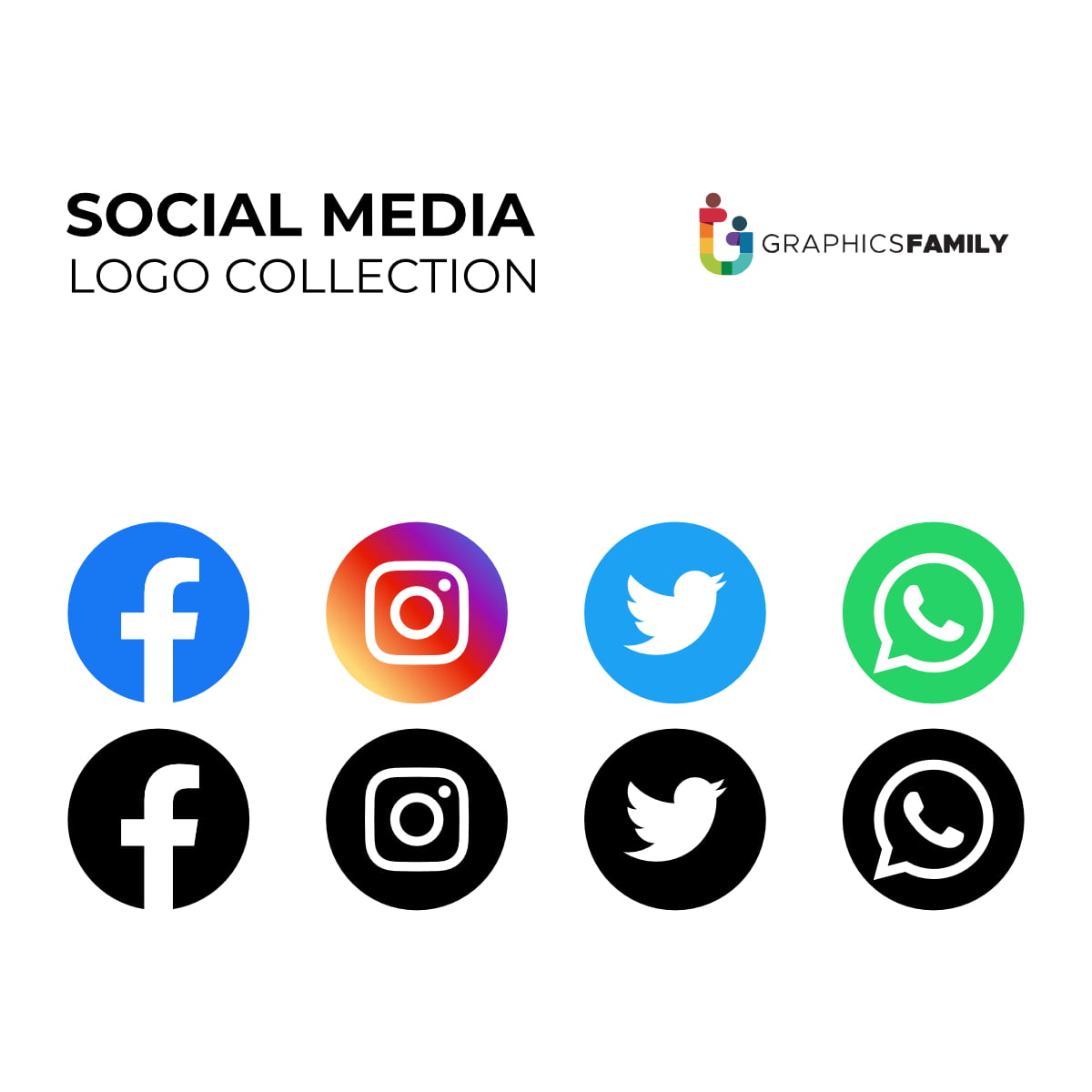 Free Popular Social Media Logo Collection – GraphicsFamily