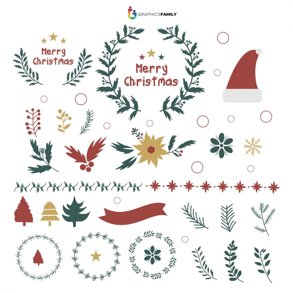 Premium Vector  Set of red ribbons. merry christmas elements
