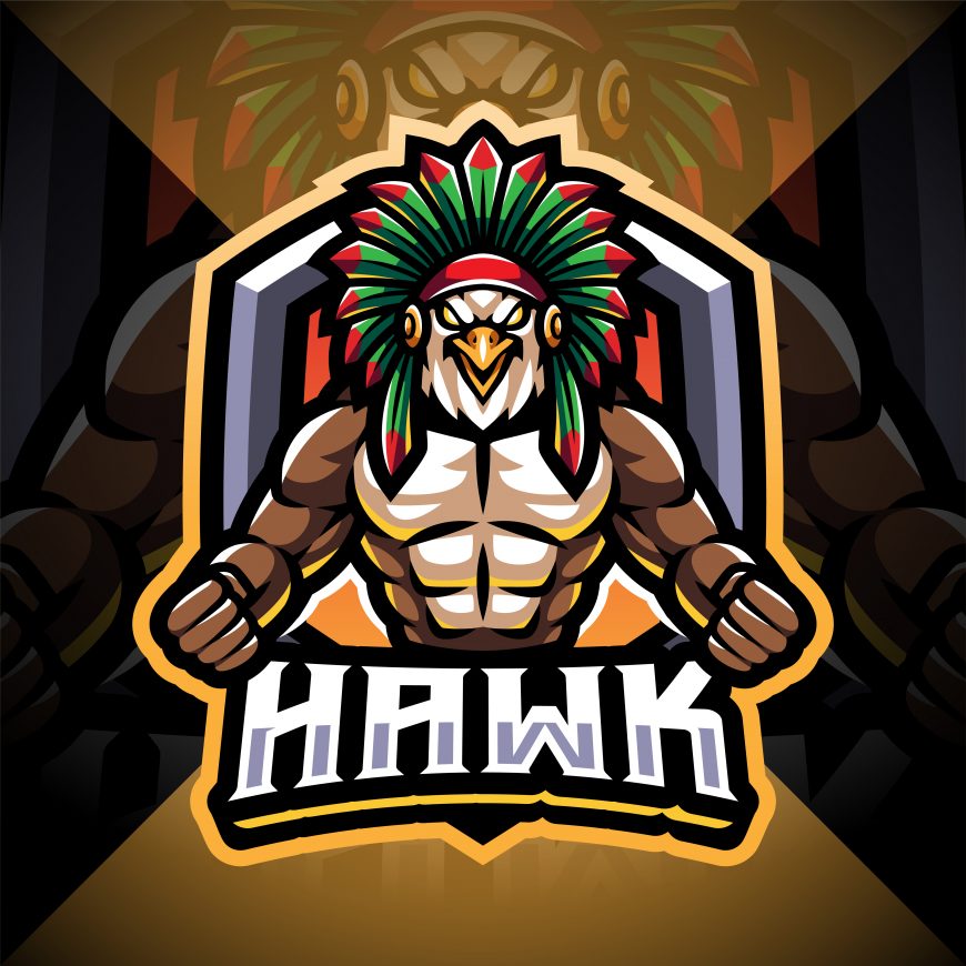 hawk mascot logo