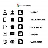 Simple Icons Collection for Business Card Design